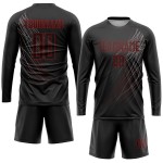 Uniform Custom Black Jersey Soccer Black-Red Sublimation