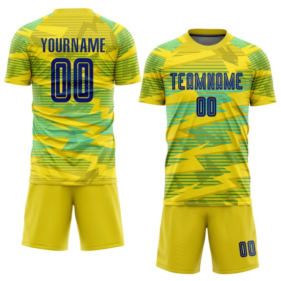 Uniform Sublimation Royal-Light Blue Custom Soccer Jersey Gold Away Uniform Sublimation Royal-Light Blue Custom Soccer Jersey Gold Away