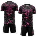 Sublimation Jersey Custom Uniform Pink Soccer Black Sublimation Jersey Custom Uniform Pink Soccer Black