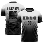 Soccer Fade Jersey White Sublimation Black Uniform Custom Fashion Soccer Fade Jersey White Sublimation Black Uniform Custom Fashion
