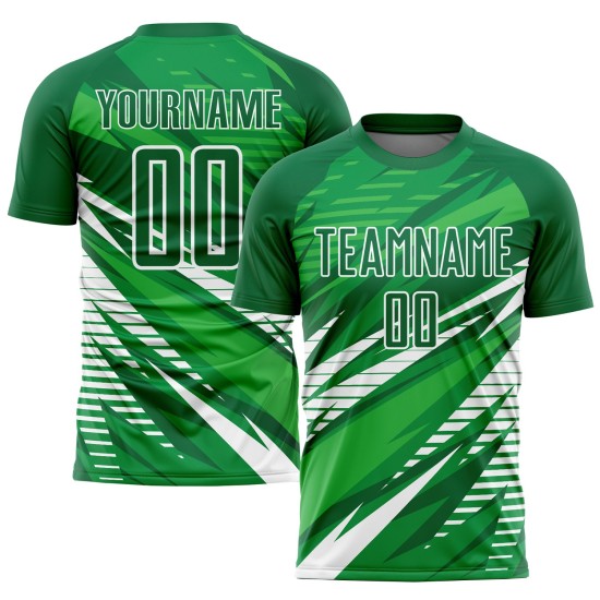 Soccer Custom Green Uniform Jersey White Sublimation Kelly Soccer Custom Green Uniform Jersey White Sublimation Kelly