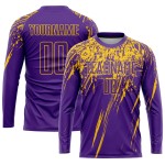 Purple Jersey Custom Uniform Soccer Yellow Sublimation Purple Jersey Custom Uniform Soccer Yellow Sublimation