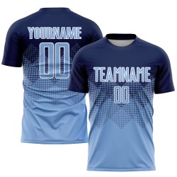 Soccer Navy Uniform Custom Blue-White Light Jersey Sublimation