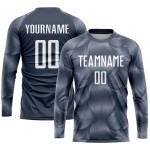 Sublimation Steel Uniform Soccer Jersey White Gray Custom Sublimation Steel Uniform Soccer Jersey White Gray Custom
