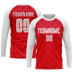 Soccer White Away Uniform Sublimation Red Custom Jersey Soccer White Away Uniform Sublimation Red Custom Jersey