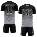 Uniform Light Gray Black-White Jersey Custom Sublimation Soccer Uniform Light Gray Black-White Jersey Custom Sublimation Soccer
