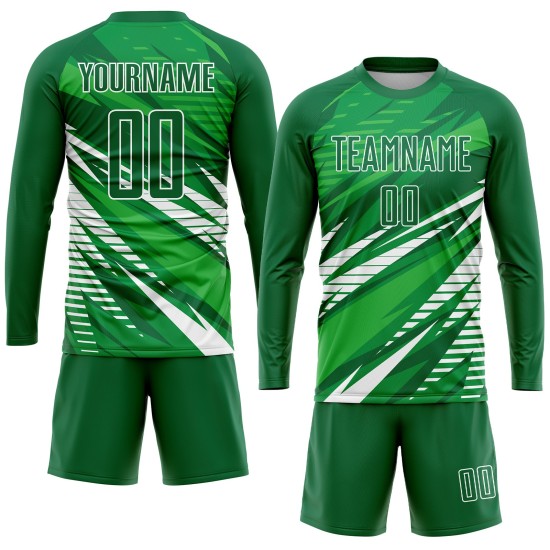 Soccer Custom Green Uniform Jersey White Sublimation Kelly Soccer Custom Green Uniform Jersey White Sublimation Kelly