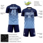 Soccer Navy Uniform Custom Blue-White Light Jersey Sublimation