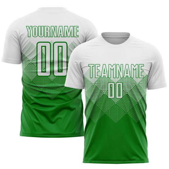 Uniform Soccer Custom Green Sublimation Jersey White Grass Uniform Soccer Custom Green Sublimation Jersey White Grass