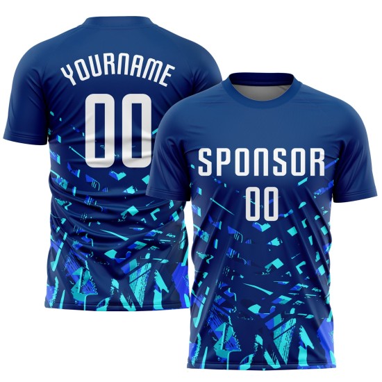 White-Lakes Custom Sublimation Royal Uniform Jersey Soccer Blue White-Lakes Custom Sublimation Royal Uniform Jersey Soccer Blue