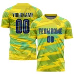 Uniform Sublimation Royal-Light Blue Custom Soccer Jersey Gold Away Uniform Sublimation Royal-Light Blue Custom Soccer Jersey Gold Away