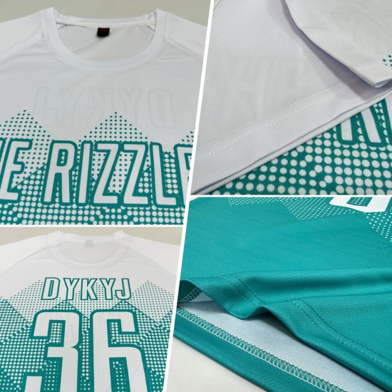 Aqua Jersey Soccer White Custom Uniform Sublimation Aqua Jersey Soccer White Custom Uniform Sublimation
