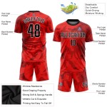 Jersey Sublimation Custom Red Black-White Soccer Uniform Jersey Sublimation Custom Red Black-White Soccer Uniform