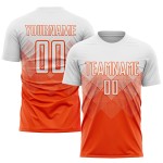 Custom White Sublimation Uniform Jersey Orange Soccer Custom White Sublimation Uniform Jersey Orange Soccer