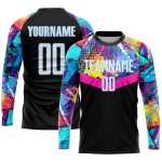 Blue Soccer Jersey Black Uniform White-Light Sublimation Custom Blue Soccer Jersey Black Uniform White-Light Sublimation Custom