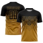 Uniform Old Soccer Sublimation Gold Custom Black Jersey Uniform Old Soccer Sublimation Gold Custom Black Jersey