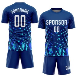 White-Lakes Custom Sublimation Royal Uniform Jersey Soccer Blue