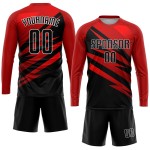 Soccer Red Uniform Black-White Sublimation Jersey Custom Soccer Red Uniform Black-White Sublimation Jersey Custom