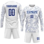 Royal Custom White Jersey Uniform Soccer Sublimation
