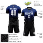 Fade Soccer Custom Jersey White-Black Royal Uniform Sublimation Fashion Fade Soccer Custom Jersey White-Black Royal Uniform Sublimation Fashion
