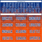 Orange Soccer Sublimation Jersey Uniform Custom Royal-White Orange Soccer Sublimation Jersey Uniform Custom Royal-White