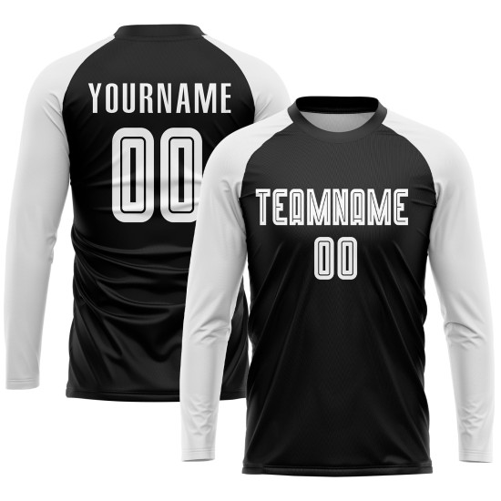 Custom Soccer Black White Jersey Uniform Sublimation Custom Soccer Black White Jersey Uniform Sublimation