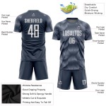 Sublimation Steel Uniform Soccer Jersey White Gray Custom Sublimation Steel Uniform Soccer Jersey White Gray Custom