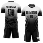 Soccer Fade Jersey White Sublimation Black Uniform Custom Fashion Soccer Fade Jersey White Sublimation Black Uniform Custom Fashion