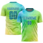 Custom Dye Jersey Teal-White Soccer Tie Sublimation Uniform Custom Dye Jersey Teal-White Soccer Tie Sublimation Uniform