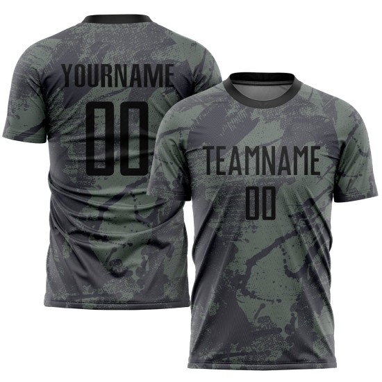 Uniform Olive Sublimation Soccer Service Black Custom Jersey Salute To Uniform Olive Sublimation Soccer Service Black Custom Jersey Salute To