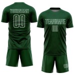 Green Sublimation Custom Soccer Uniform White Geometric Shapes Jersey Green Sublimation Custom Soccer Uniform White Geometric Shapes Jersey