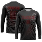 Uniform Custom Black Jersey Soccer Black-Red Sublimation