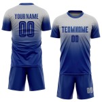 Fashion Custom Jersey Uniform Royal Fade Gray Soccer Sublimation Fashion Custom Jersey Uniform Royal Fade Gray Soccer Sublimation
