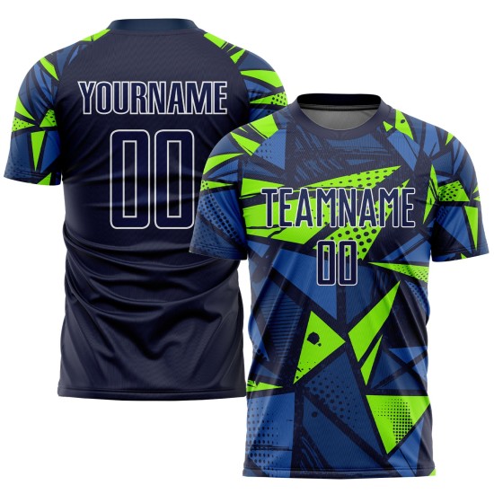 Soccer Sublimation Custom Jersey Uniform Navy Navy-Neon Green Soccer Sublimation Custom Jersey Uniform Navy Navy-Neon Green