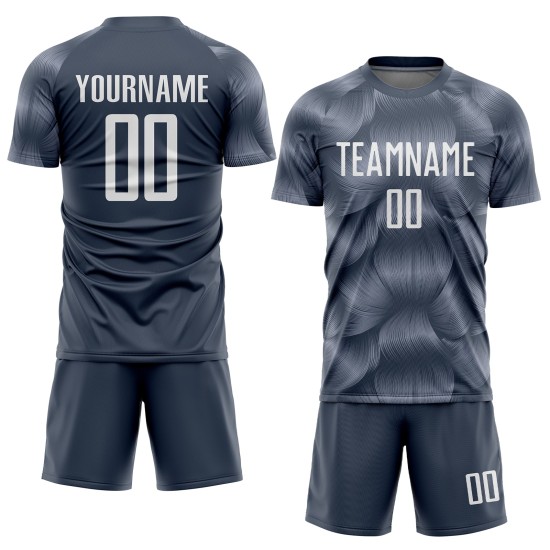 Sublimation Steel Uniform Soccer Jersey White Gray Custom Sublimation Steel Uniform Soccer Jersey White Gray Custom