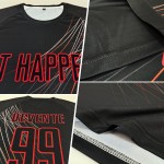 Uniform Custom Black Jersey Soccer Black-Red Sublimation